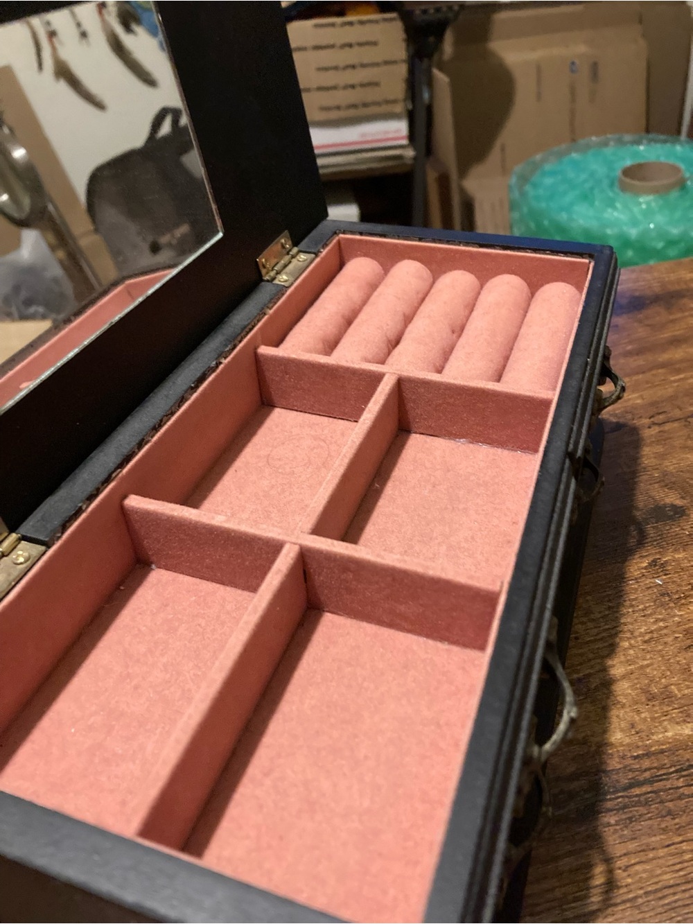 Black rectangular jewelry box - Picture 4 of 10